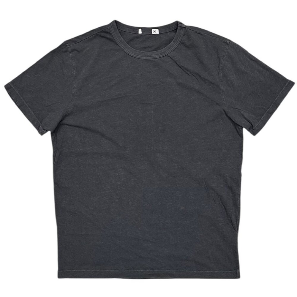 Buck Mason Men's Slub Classic Crewneck T-Shirt in Coal Venice Wash